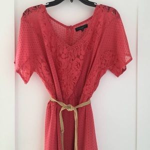 Sanctuary XS lace coral dress
